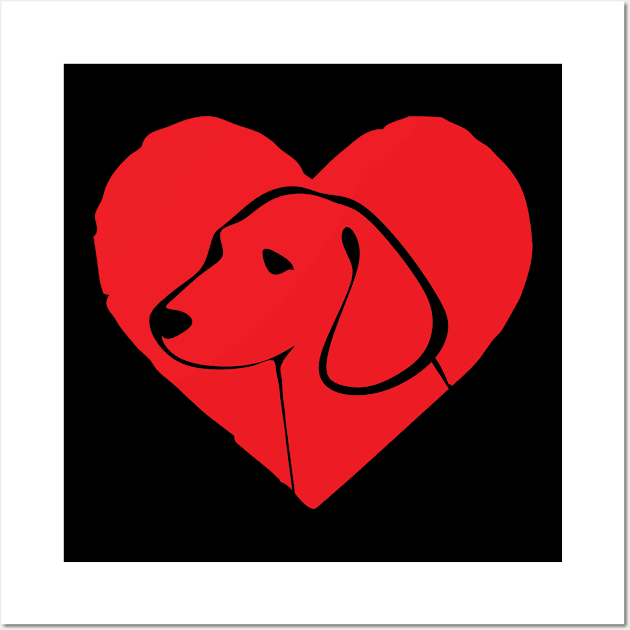 Heart Dog Gift Wall Art by DJOU